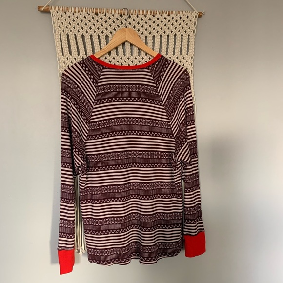 Aerie Striped Fair Isle Thermal with Thumb Holes - Picture 10 of 10